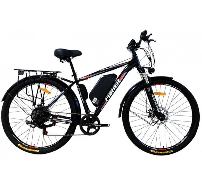 Велосипед ST 29" Corso FISHER 48V 15Ah 500W 2025 чорно-червоний