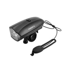 Електронний сигнал 2в1 ONRIDE Lightbell (сигнал + ліхтар), (45 lm, 700 mAh, Micro USB), пластиковий