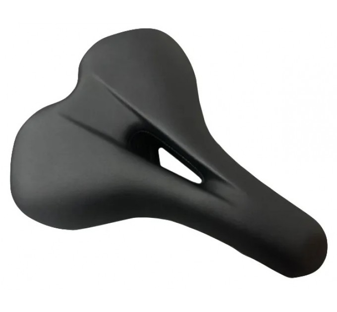 Сідло ONRIDE Plucky, сталеві рамки, 250х195 мм, з отвором, чорний