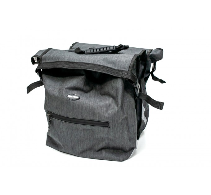 Велосумка штани BRAVVOS F-088 на багажник 35x30x13cm водовідшт. матеріал, сірий
