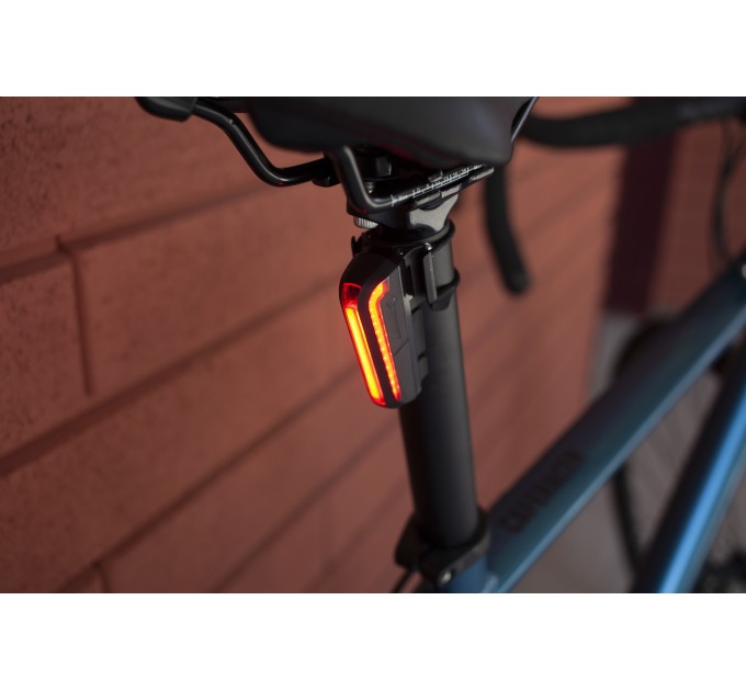 Мигалка задняя Moon Cerberus 150 люмен, встроенный аккум, USB TYPE-C кабель, черная