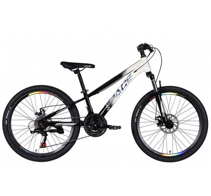 Велосипед ST 24" SPACE MARS DD FR 2026 чорний з білим