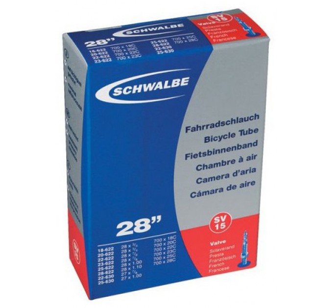 Камера Schwalbe 28" (18/28x622/630) SV15 40мм EK