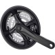 Комплект шатунів PROWHEEL TY-CM99, 170mm, 28/38/48T, захист ланцюга, зірки сталь, під квадрат, black