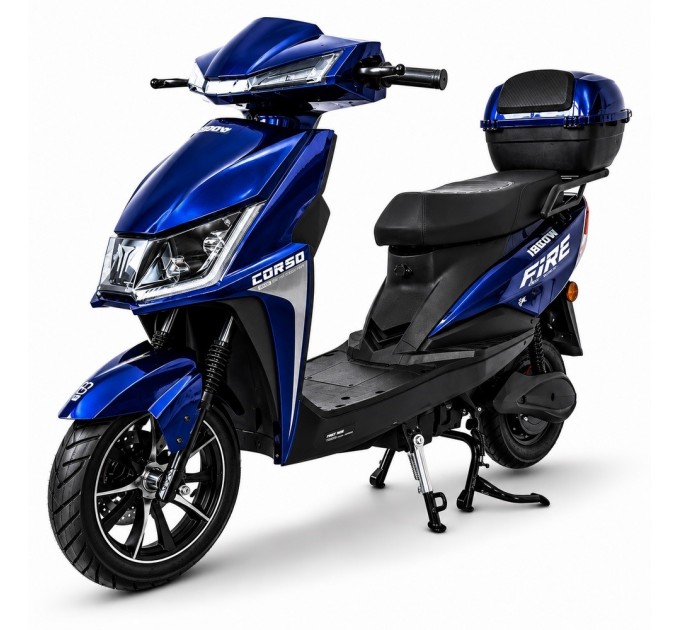 Велосипед 12"/10" Corso Fire 72V 32Ah 1800W 2026 синій Велосипед 12"/10" Corso Fire 72V 32Ah 1800W 2026 синій