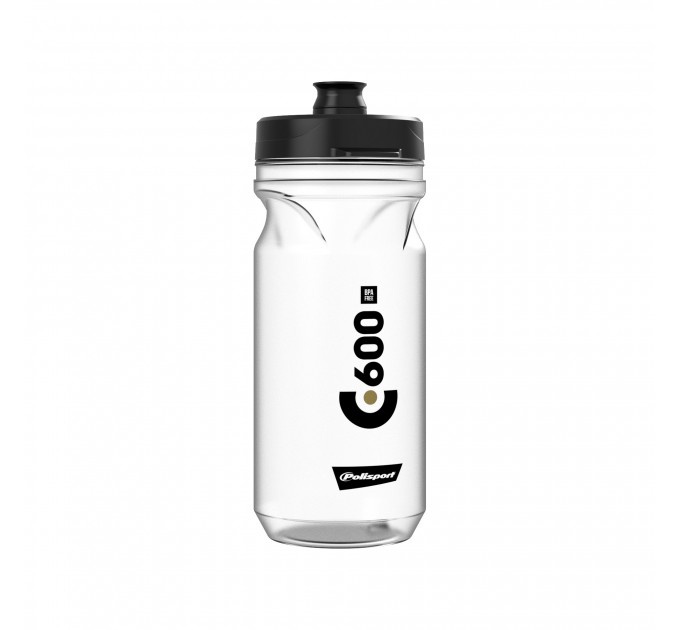 Фляга POLISPORT C600 Clip-On, 600мл, прозорий/чорний