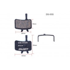 Тормозные колодки дисковые DUST DS-05S AVID BB7 полуметаллические, Juicy3/5/7
