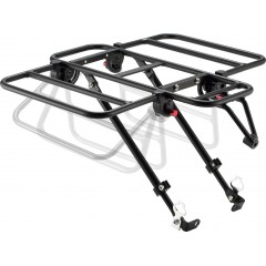 Багажник передній Green Cycle GCR-501 26-29" алюмінієвий складаний, з кріпленням на корону і пір'я