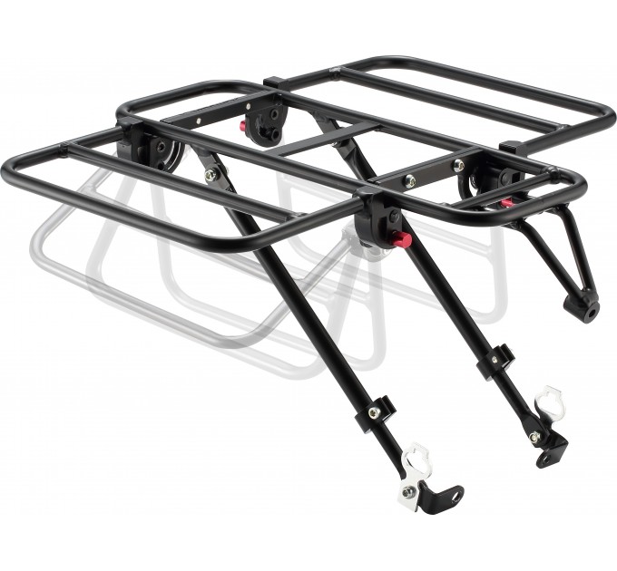 Багажник передній Green Cycle GCR-501 26-29" алюмінієвий складаний, з кріпленням на корону і пір'я