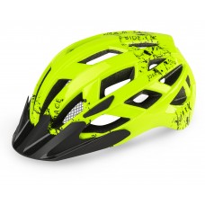Шолом R2 Lumen Junior флуоресцентно-жёлтый, чёрный глянцевый