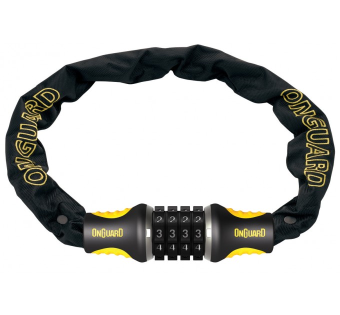 Замок ланцюговий Onguard MASTIFF COMBO 120cмx6мм, код, посилений титаном