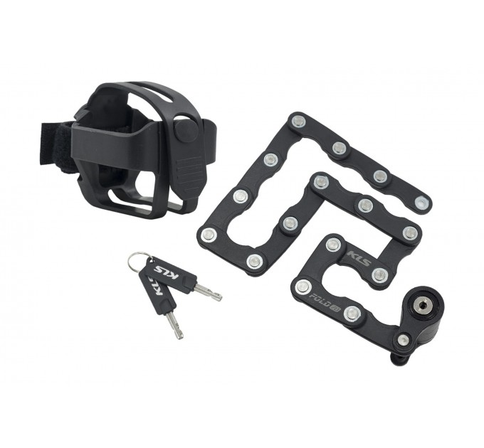 Замок сегментний KLS Fold 70 під ключ 3х640 мм чорний Замок сегментний KLS Fold 70 під ключ 3х640 мм чорний