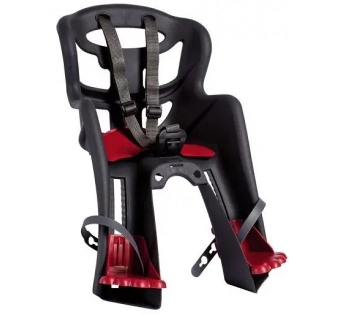 Детское кресло переднее Bellelli Tatoo Handlefix до 15кг, серое с красной подкладкой Детское кресло переднее Bellelli Tatoo Handlefix до 15кг, серое с красной подкладкой