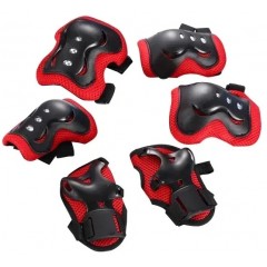 Захист дитячий (Кисті, лікті, коліна) FSK M07, чорно-червоний