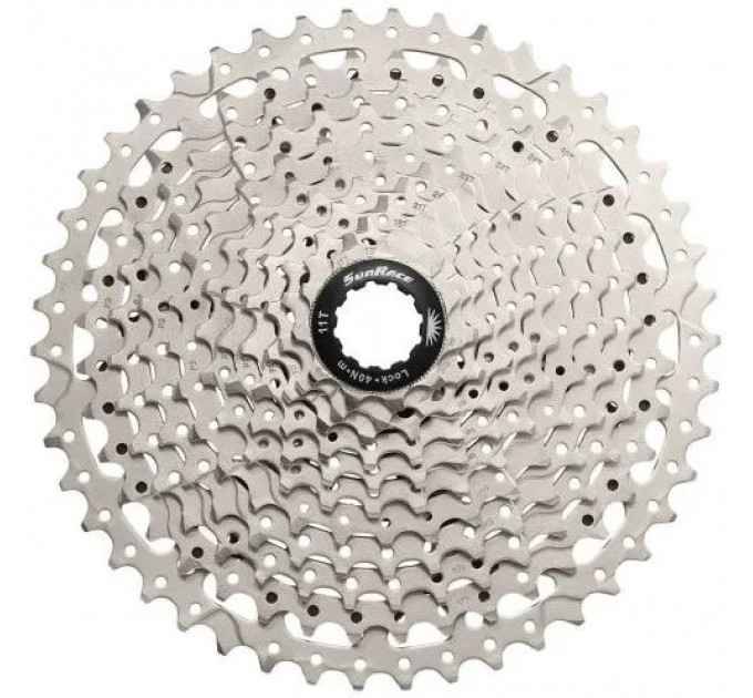 Касета інд. 11-k 11-46T SUN RACE MS8 MTB, Metallic Silver