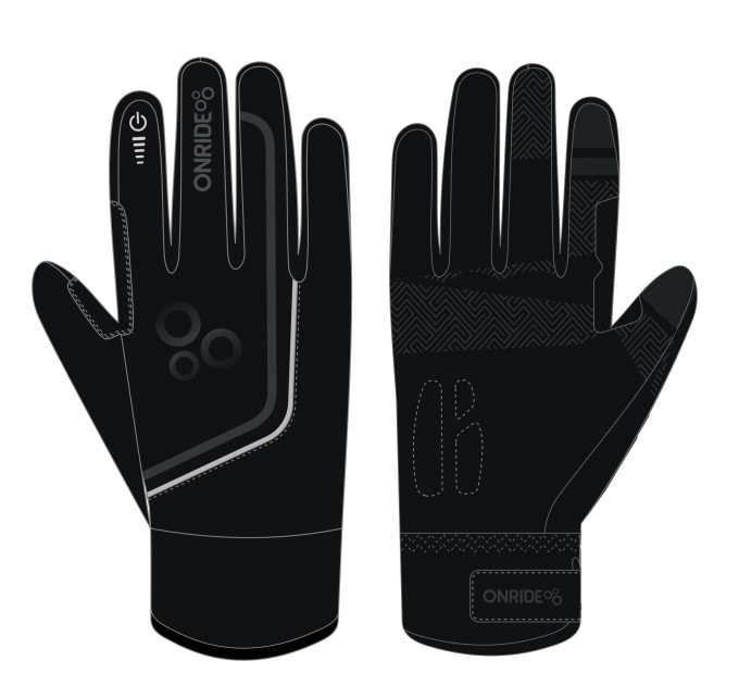 Рукавички ONRIDE Natty, демісезонні, L, чорний