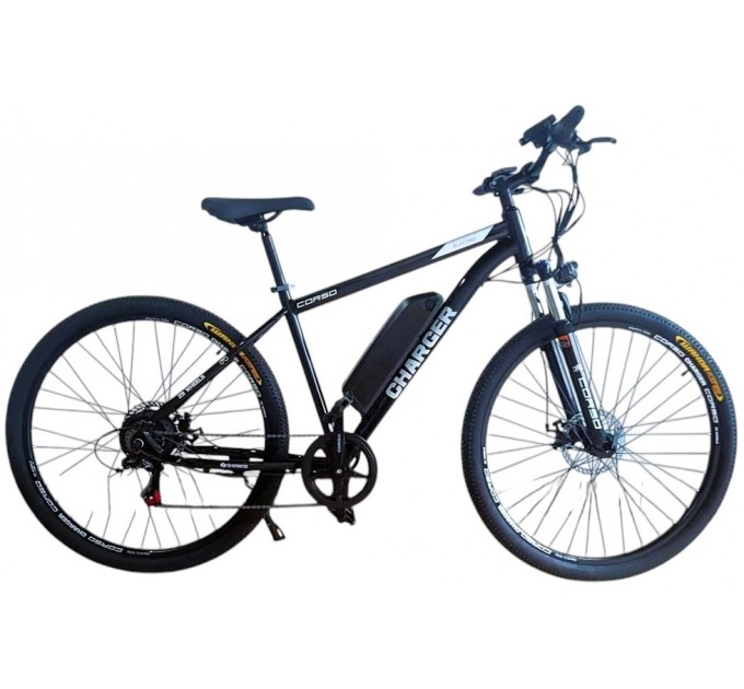 Велосипед AL 29" Corso CHARGER 36V 10Ah 350W 2025 чорно-сірий