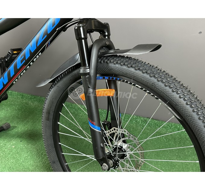 Велосипед 24" Intenzo FORSAGE DISK 2024 черный с красным и синим