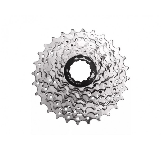 Касета 9-k 11-25T SUN RACE R96 (CSR91) шосейна, Nickel