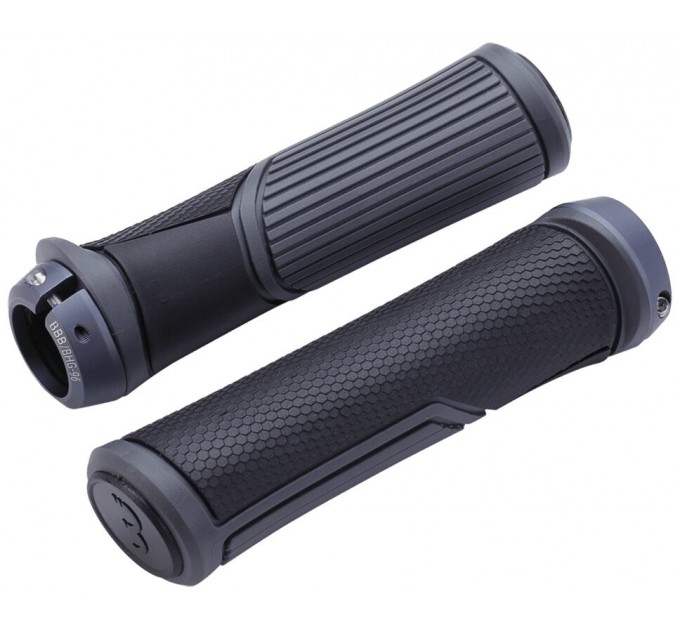 Ручки руля BBB BHG-96 "Cobra" 142мм черно-серые с замком (8716683111309)