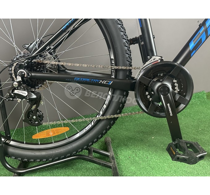 Велосипед 27,5" Spelli SX-4700 2025 черно-серый с синим