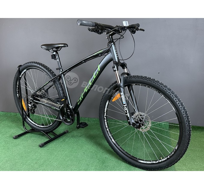 Велосипед 29" Spelli SX-4700 2025 темно-сірий із зеленим Велосипед 29" Spelli SX-4700 2025 темно-сірий із зеленим