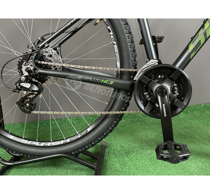 Велосипед 29" Spelli SX-4700 2025 темно-сірий із зеленим