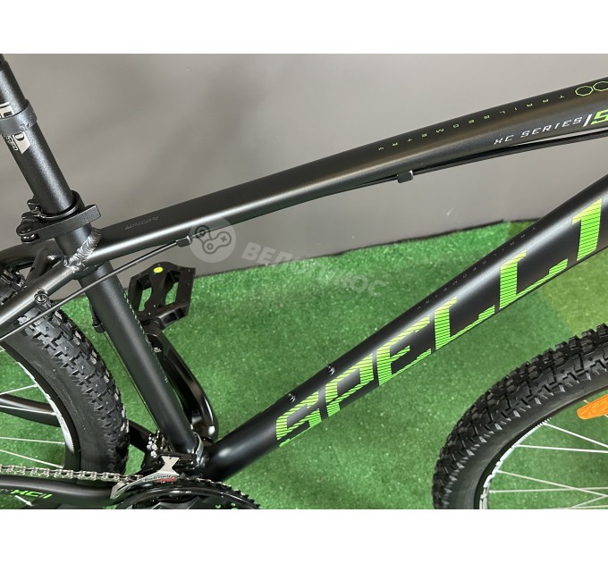 Велосипед 29" Spelli SX-4700 2025 темно-сірий із зеленим