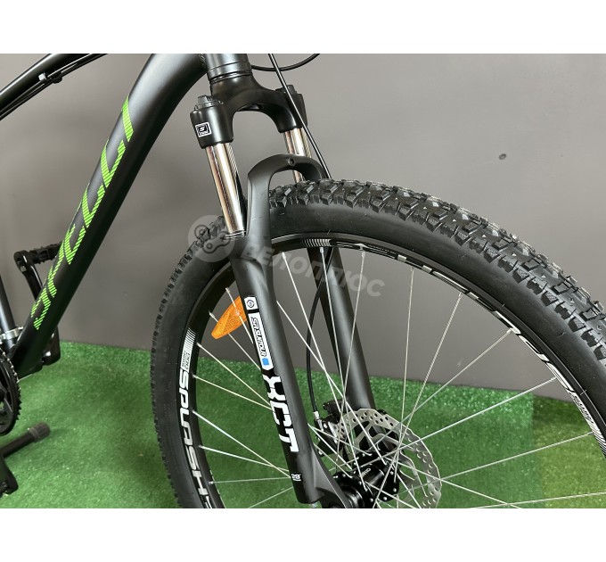 Велосипед 29" Spelli SX-4700 2025 темно-сірий із зеленим