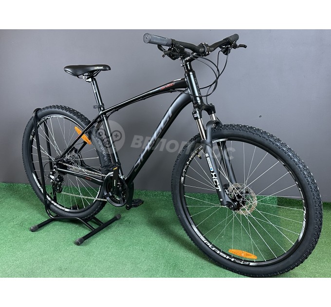 Велосипед 29" Spelli SX-4700 2025 чорно-сірий з червоним