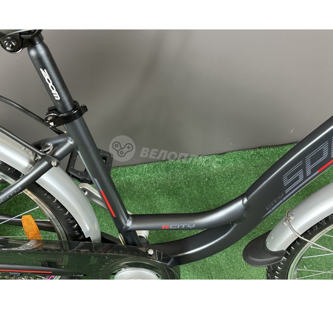 Велосипед 26" Spelli CITY NEXUS 2025 сіро-червоний