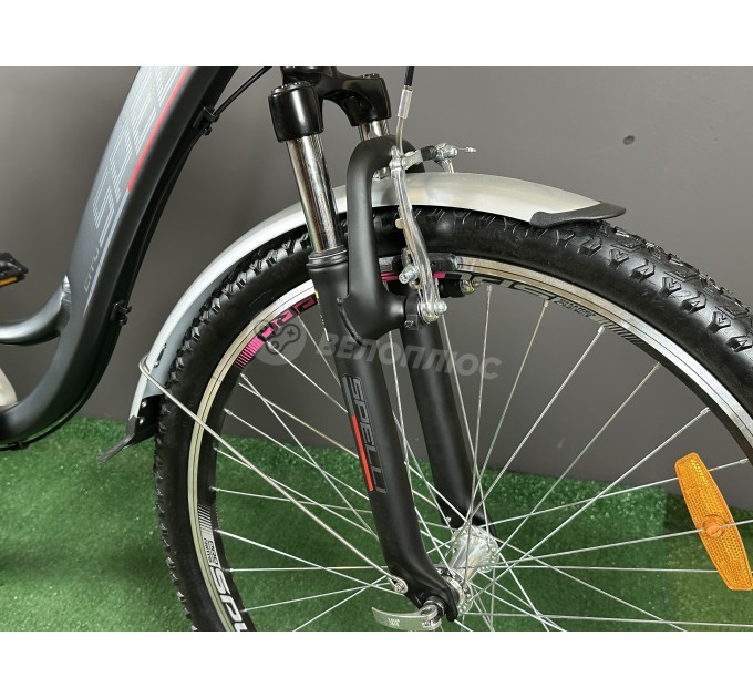 Велосипед 26" Spelli CITY NEXUS 2025 сіро-червоний