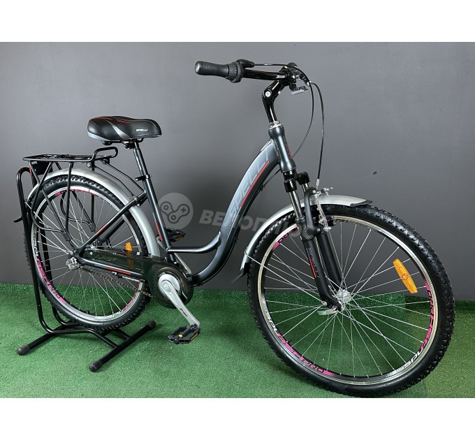 Велосипед 26" Spelli CITY NEXUS 2025 сіро-червоний