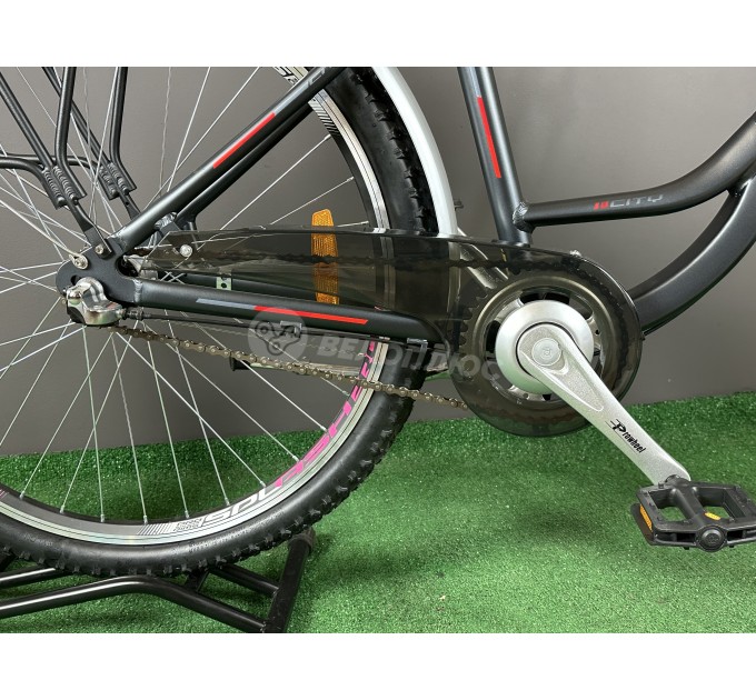 Велосипед 26" Spelli CITY NEXUS 2025 сіро-червоний