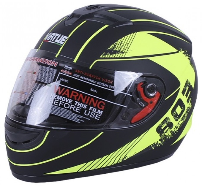 Шолом VIRTUE MD-803 чорний мат з жовтим