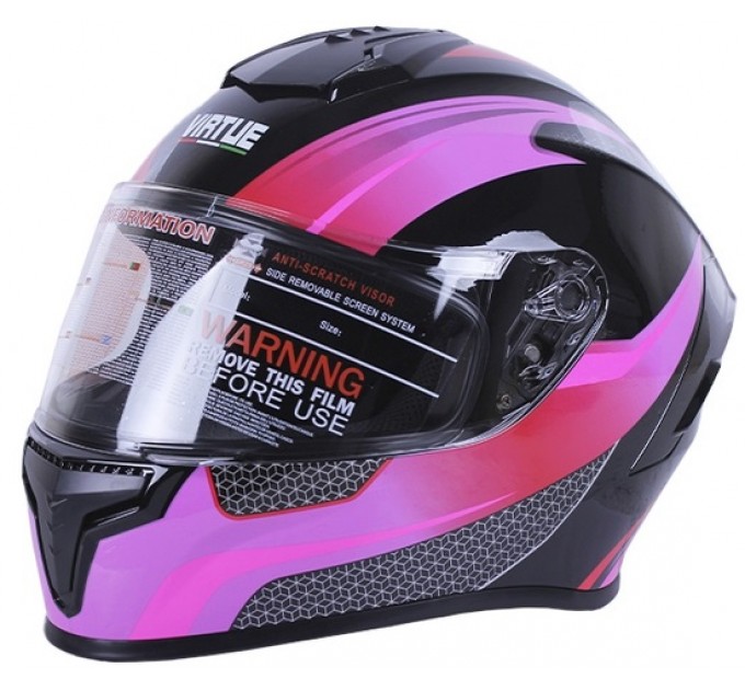 Шолом VIRTUE MD-813 чорний з бузковим