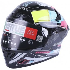 Шолом VIRTUE MD-821 чорний з кольорами