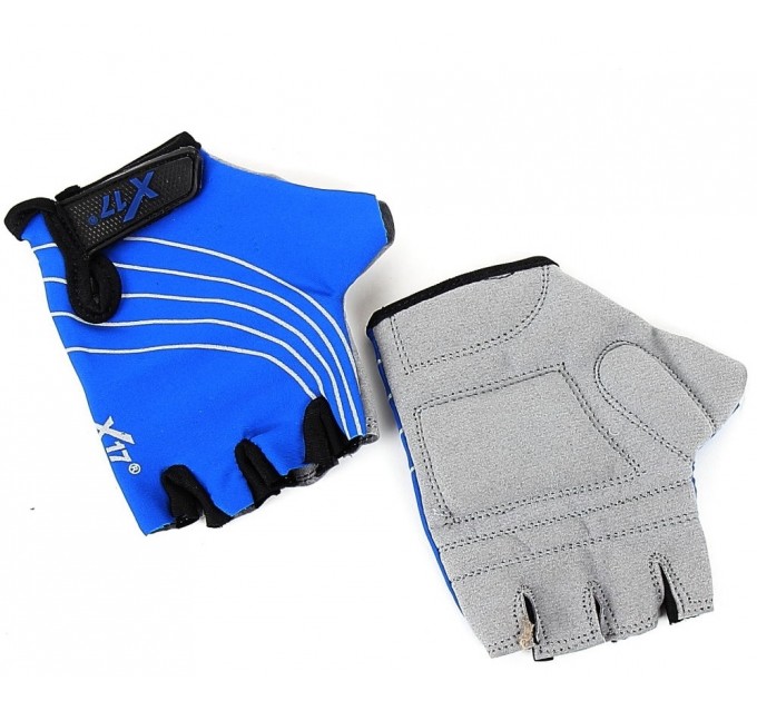 Перчатки X17 XGL-118BL детские, сине-черные, S