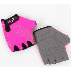 Перчатки X17 XGL-118PI детские, розово-черные, S