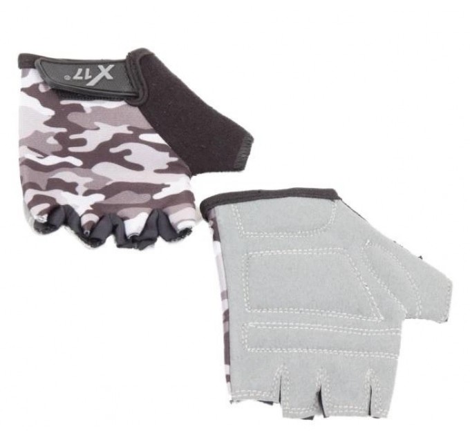 Перчатки X17 XGL-119GR детские, камуфляжно-серые, M Перчатки X17 XGL-119GR детские, камуфляжно-серые, M