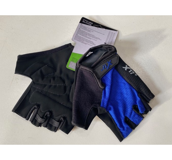 Перчатки X17 XGL-527BL сине-черные, XL