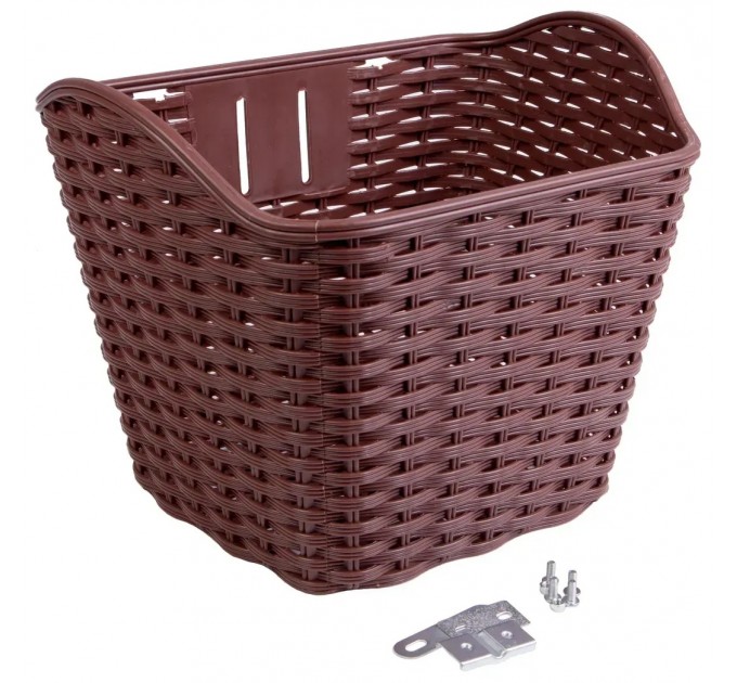 Кошик без стійки 26-28" Pl H340*W260*D270 коричневий з кронштейном