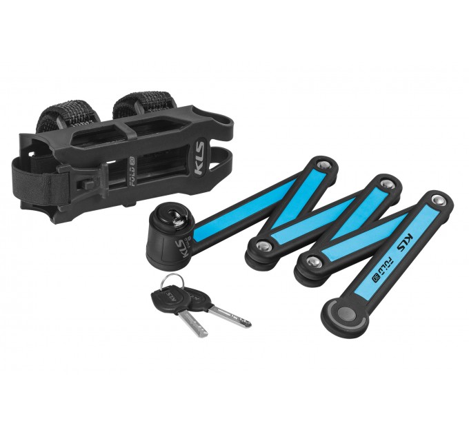 Замок сегментний KLS Fold 30 під ключ 3,5х750 мм синій