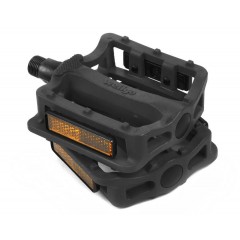 Педалі Wellgo B197, пластик, 106x90, кульки, чорний