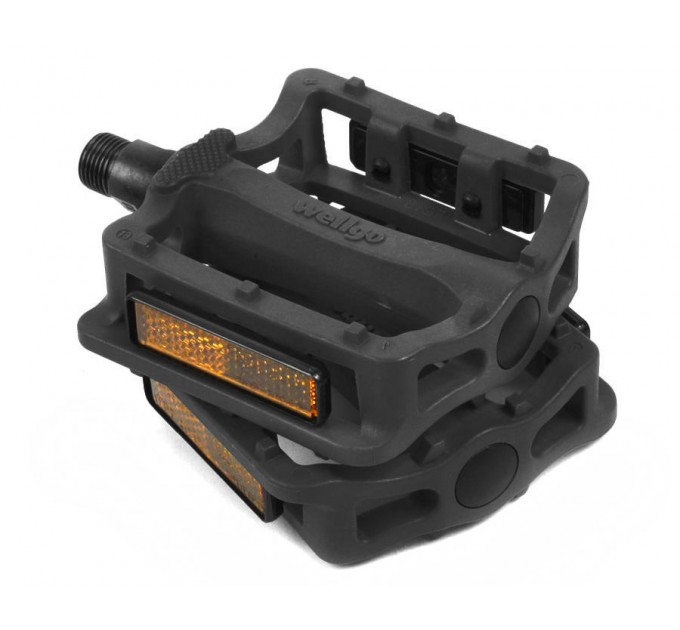 Педалі Wellgo B197, пластик, 106x90, кульки, чорний