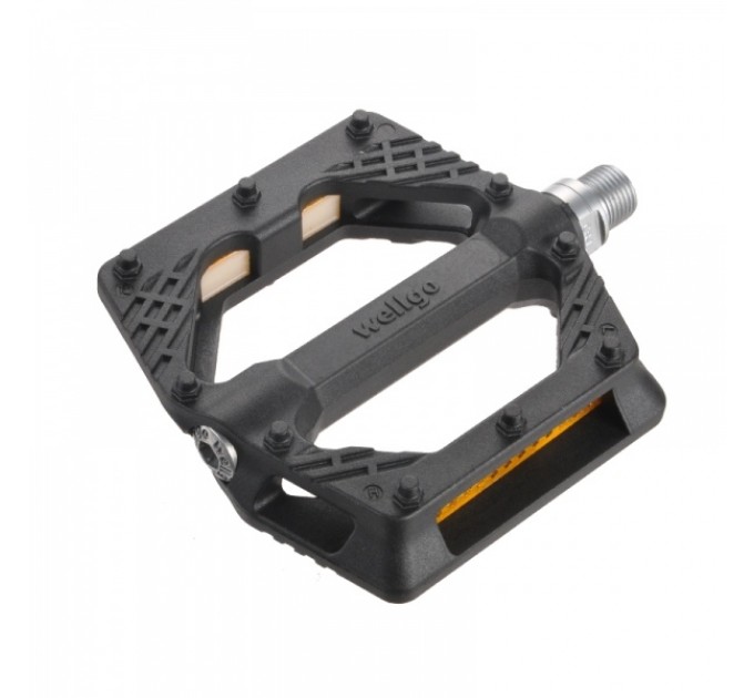 Педали Wellgo B223N, пластик Nylon fiber, 111x100, шарики, черный