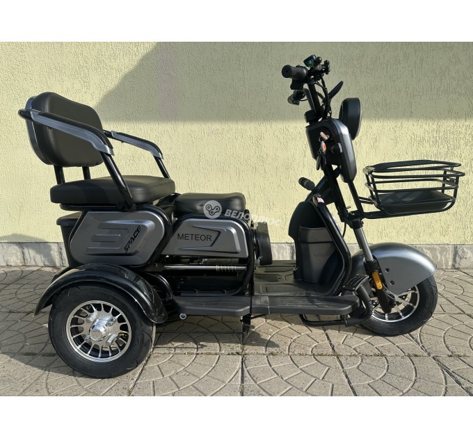 Велосипед триколісний 8" SPACE METEOR 72V 20Ah 1000W 2026 сірий