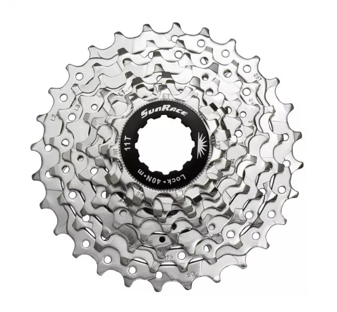 Касета інд. 9-k 11-28T SUN RACE R91 шосейна, Nickel