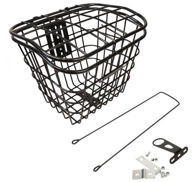 Кошик зі стійкою 24-28" 400L 25,4" CK-002B під болт і на рульову колонку, сталь,чорний