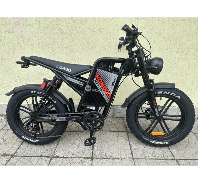 Велосипед ST 20+" Corso KOMODO 60V 21AH 1200W 2026 чорно-червоний